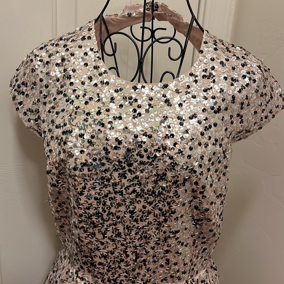 Like New Kate Spade Pink Sequin Sparkle Party Holiday Dress Pockets S 4 - Picture 2 of 10